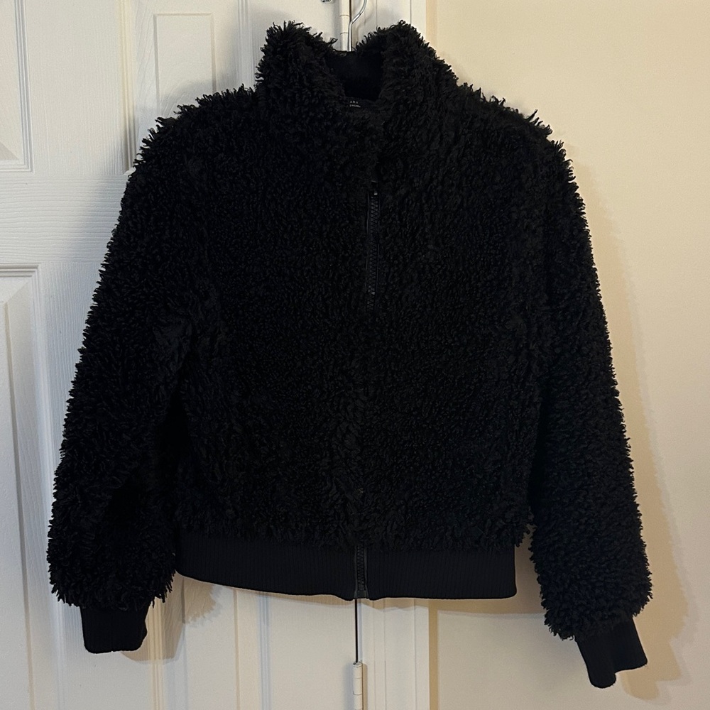 Zara Black Fuzzy Jacket